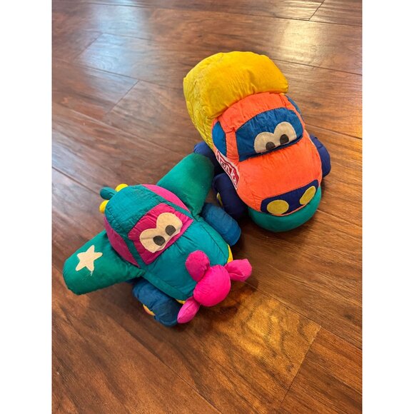 Vintage Tonka Soft Walkin Plush Airplane & Car Toy Bundle Not Tested Squeaker - Picture 2 of 14